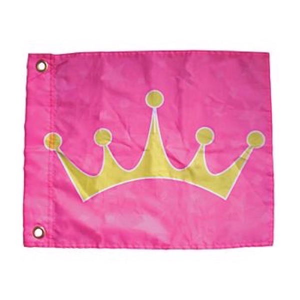 Flag prinsesse, 55x45 cm. Inkl. line og oph�ng.